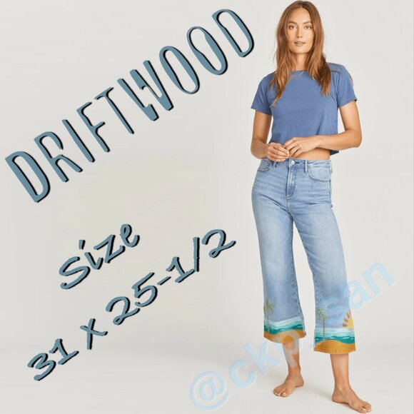 Driftwood Charlee Crop Wide Leg Golden Hour Combo Sz 31 - Picture 1 of 15
